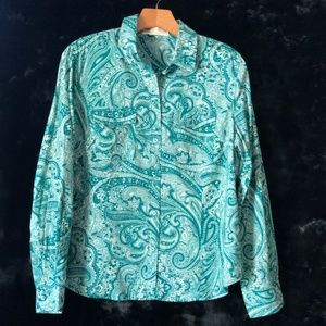 Michael Michael Kors Paisley Green Button up